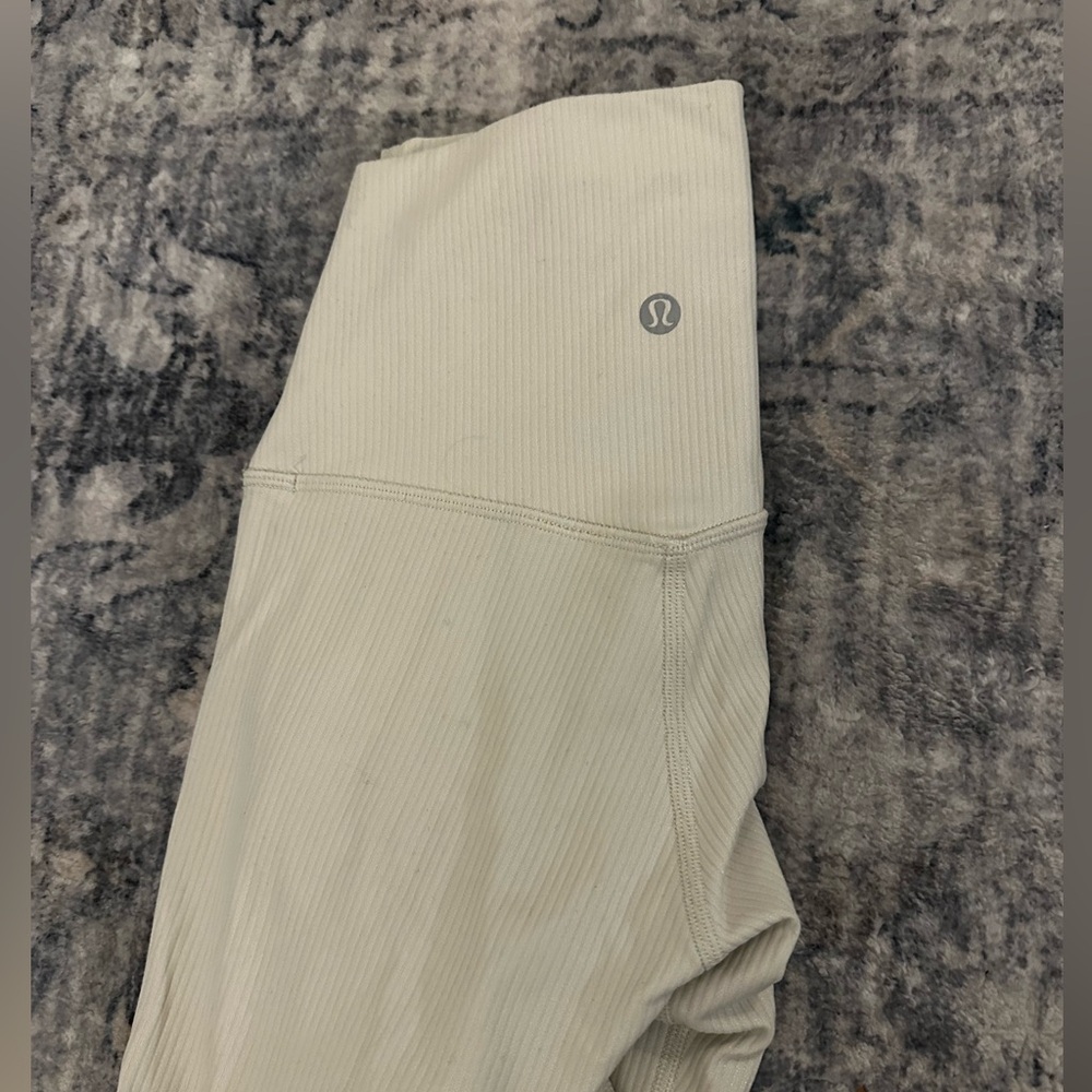 lululemon athletica cream  Ribbed Leggings